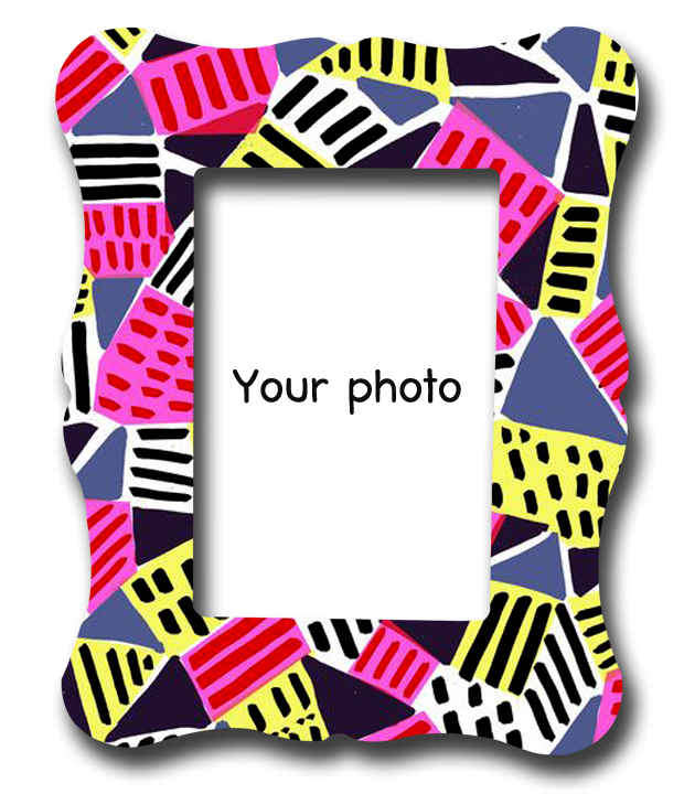 พิมพ์กรอบรูป Colorful art pattern frame